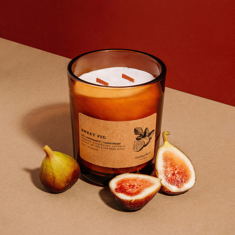 Woodwick Candle Sweet Fig Scent Double Wick